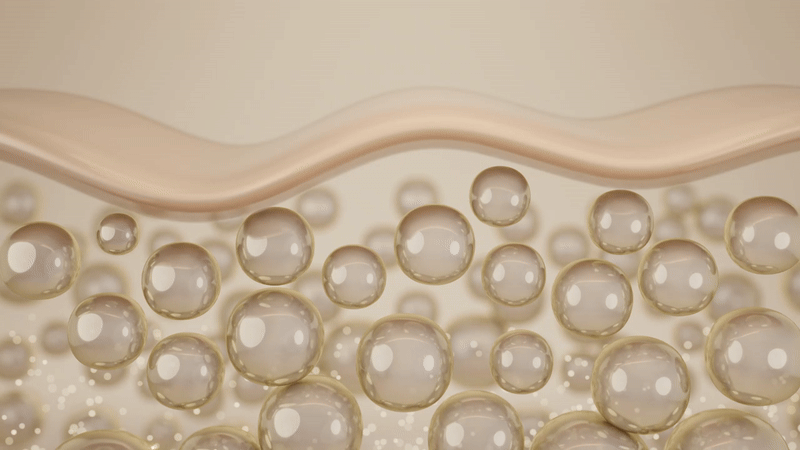 Person applying scalp treatment in the mirror